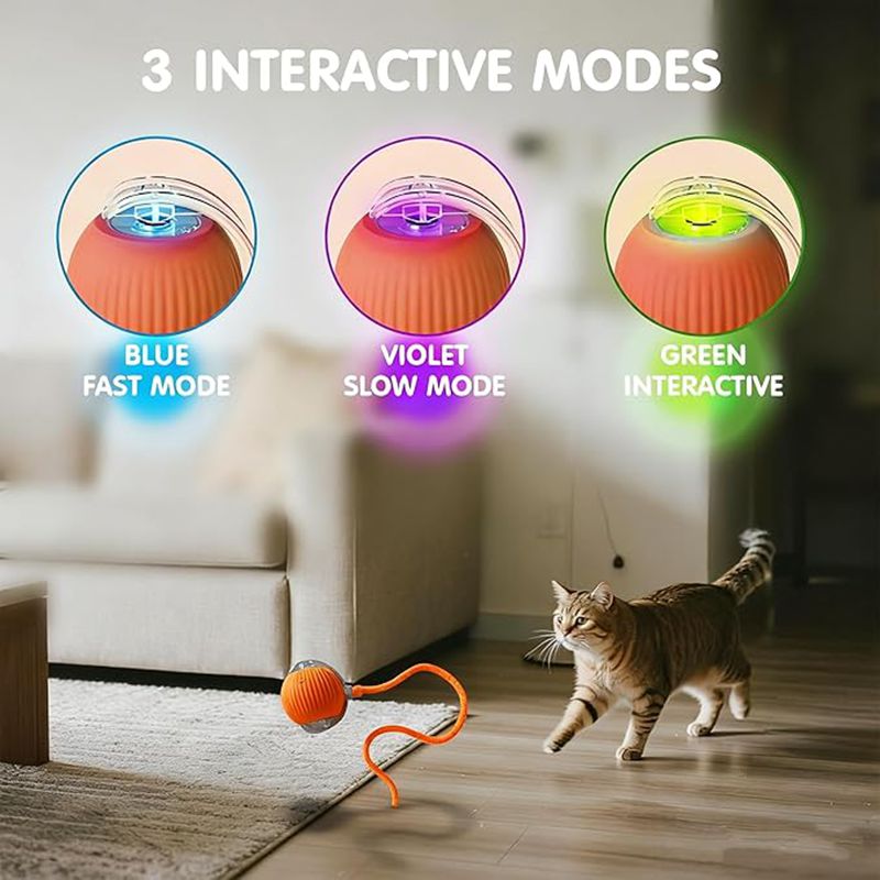 Rechargeable Automatic Rolling Cat Ball Toy