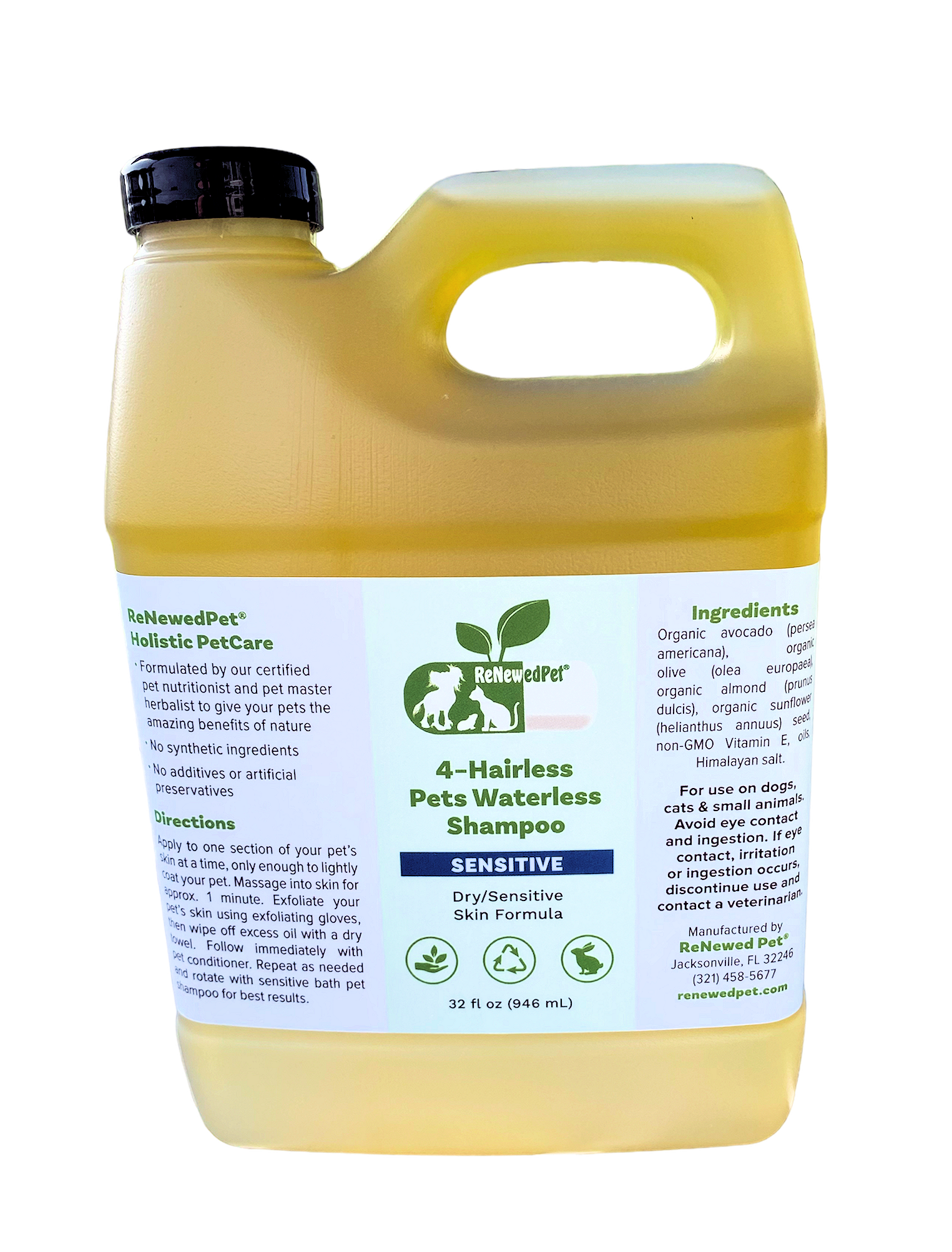 4-HAIRLESS PETS SENSITIVE WATERLESS SHAMPOO