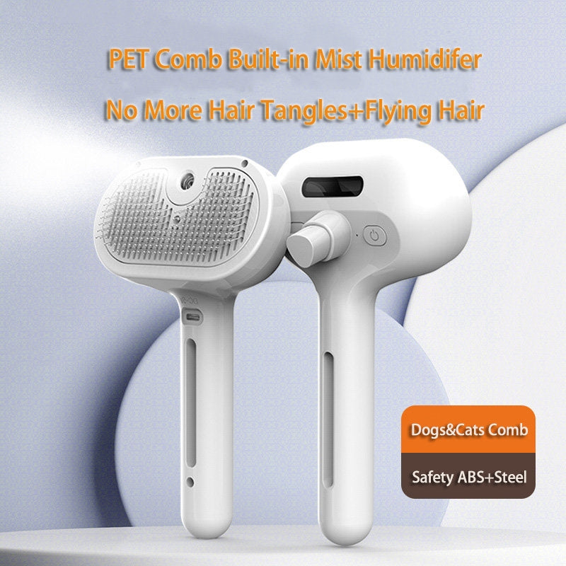 Self-Cleaning Pet Grooming Comb with Mist