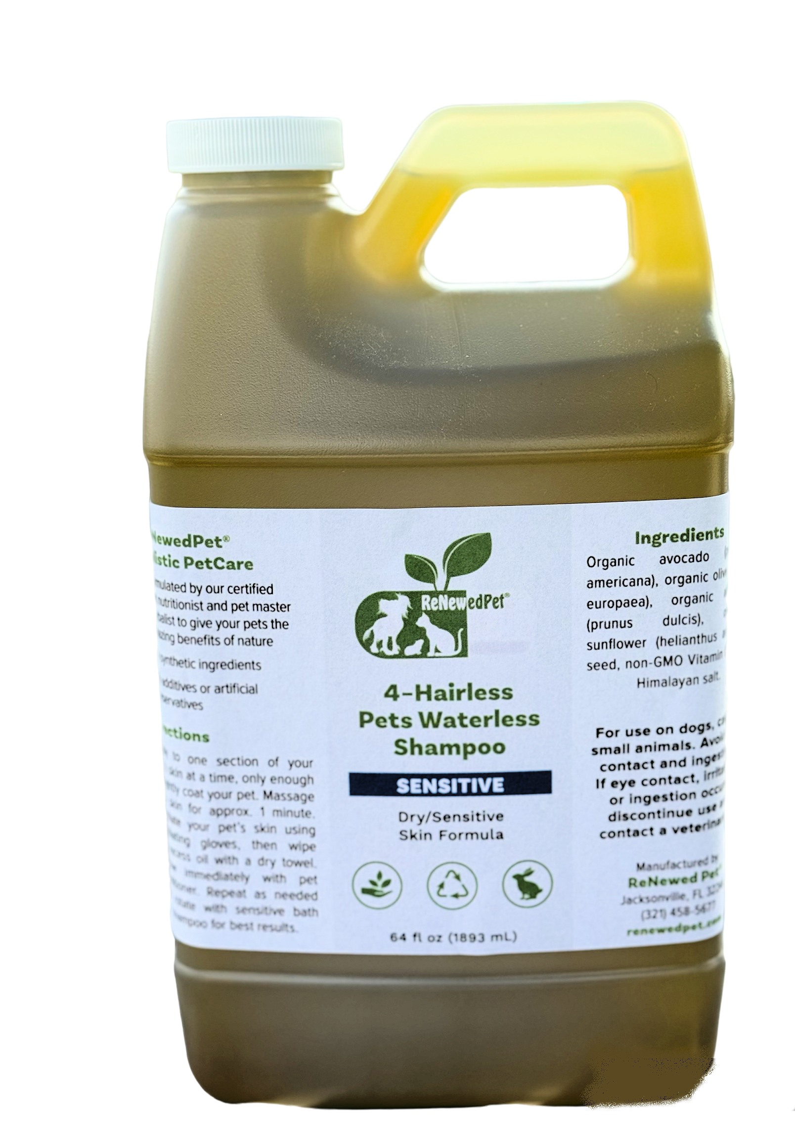 4-HAIRLESS PETS SENSITIVE WATERLESS SHAMPOO