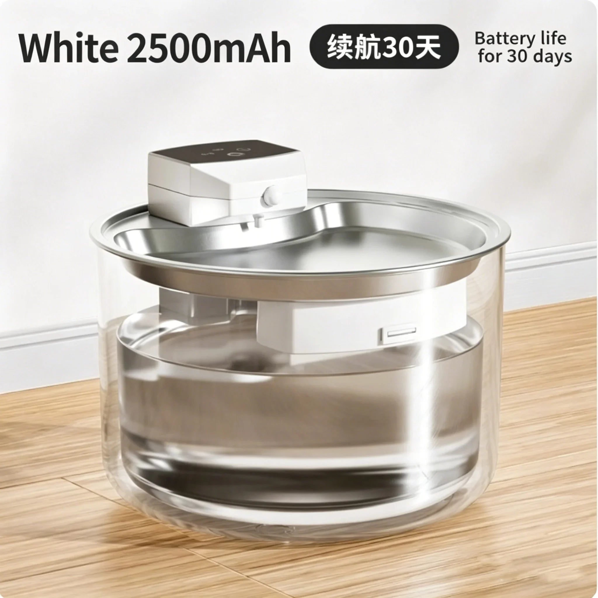 3L Automatic Wireless Pet Water Fountain Circulate Filter Silent Pet Water Bowl Stainless Steel ABS PET for Cats Dogs Dispenser