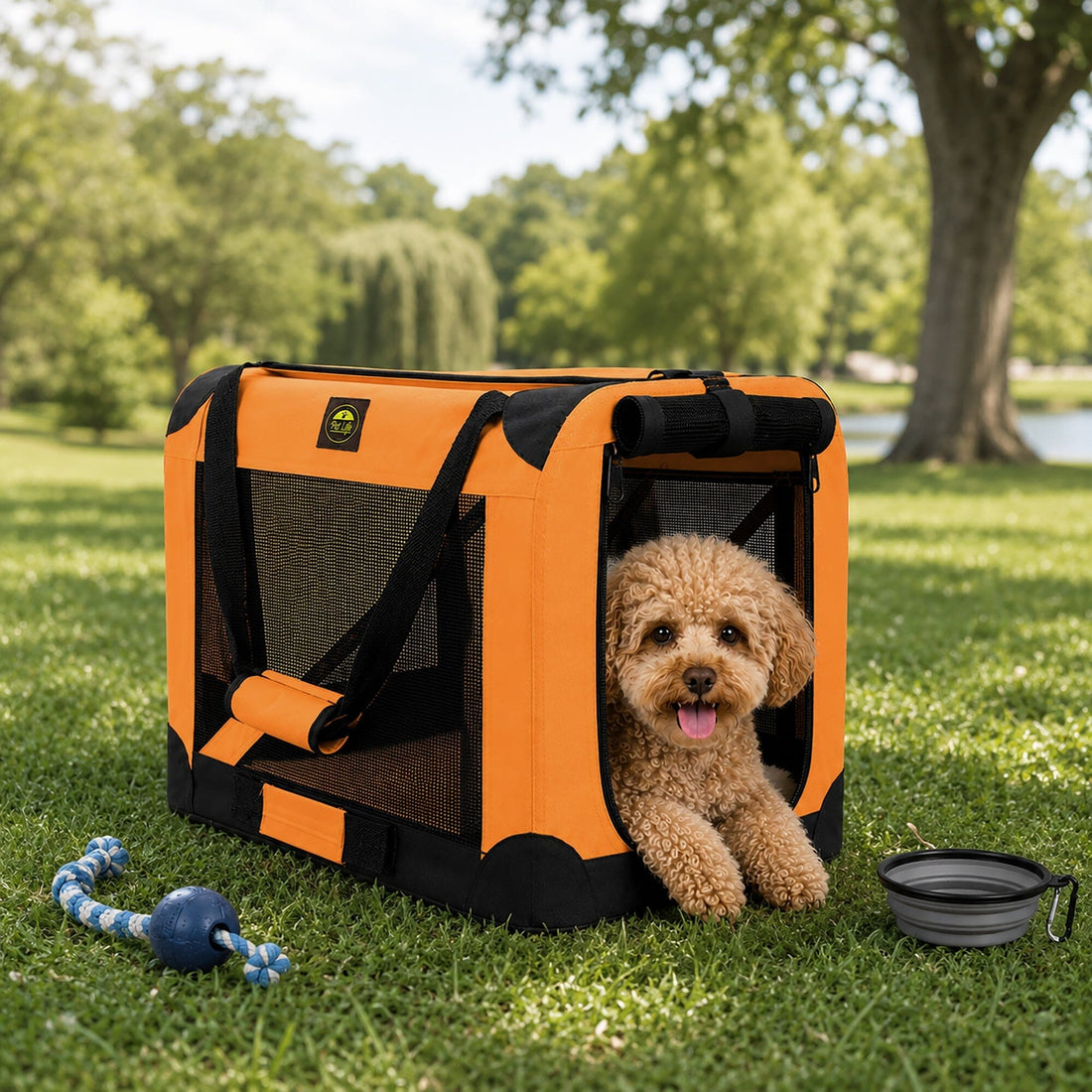 Pet Life 360° Vista View Folding Pet Dog Crate Carrier