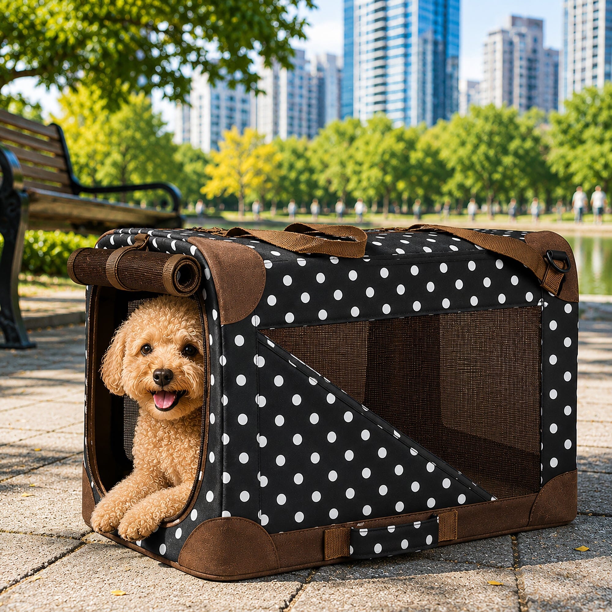 Pet Life 360° Vista View Folding Pet Dog Crate Carrier