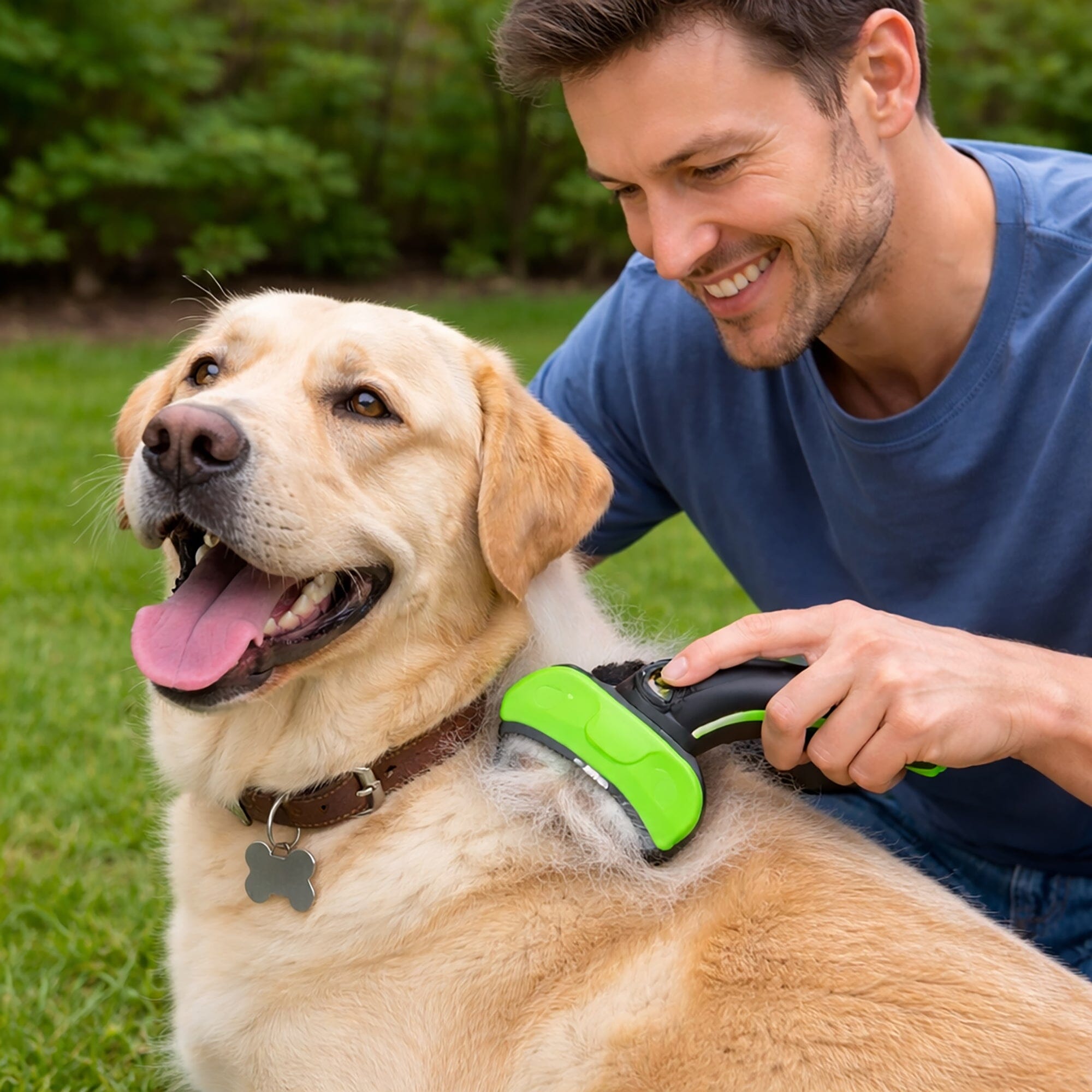 Pet Life Fur-Guard Self-Cleaning Grooming Deshedder