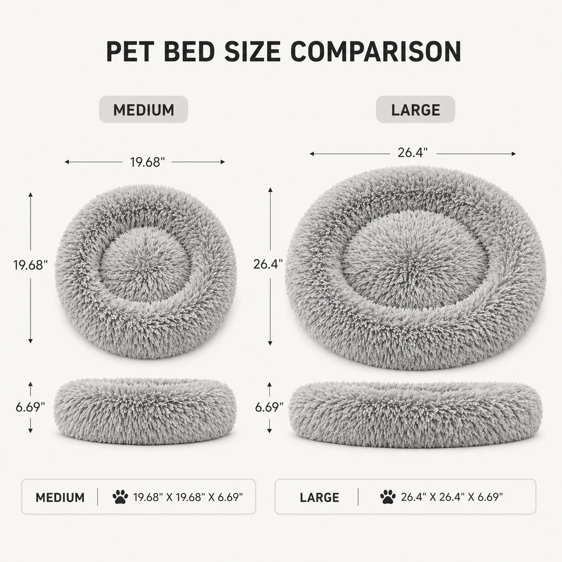 Pet Life ® 'Nestler' High-Grade Plush and Soft Rounded Pet Bed